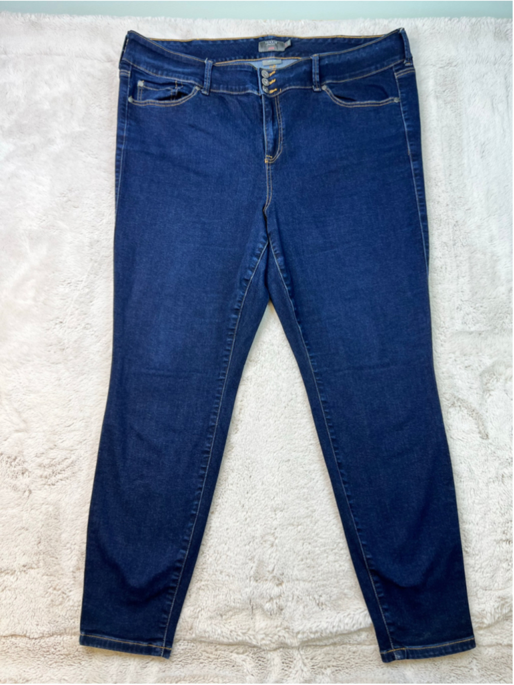 Torrid Super Soft Skinny Jegging Jeans Size 24 T Dark Blue Denim Stretch